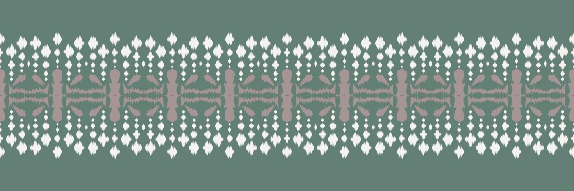 Ikat border tribal abstract Seamless Pattern. Ethnic Geometric Batik Ikkat Digital vector textile Design for Prints Fabric saree Mughal brush symbol Swaths texture Kurti Kurtis Kurtas