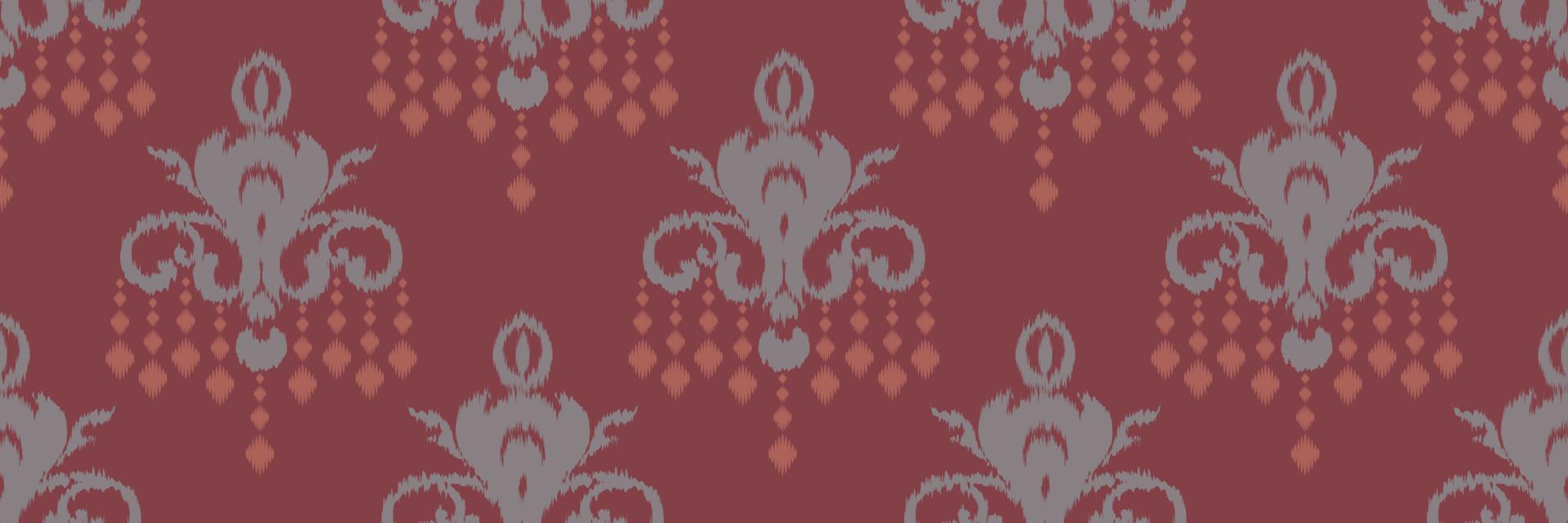 bordado escandinavo de damasco ikat, chevron tribal sin costuras ikat, natividad étnica textil digital diseño asiático arte antiguo para estampados tela sari mughal franjas textura kurti kurtis kurtas vector