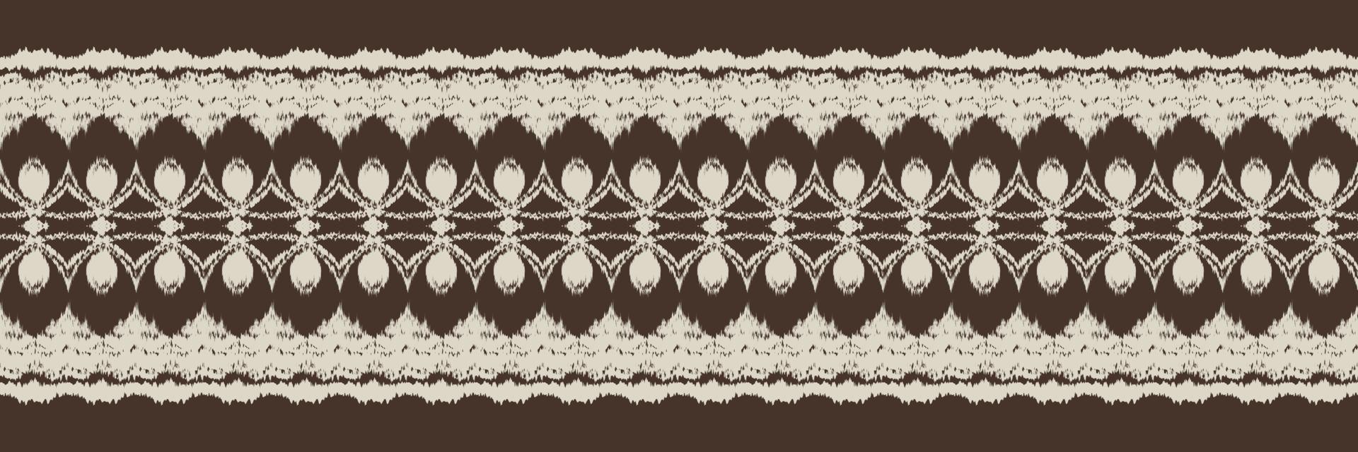 Batik Textile Ikkat or ikat flower seamless pattern digital vector design for Print saree Kurti Borneo Fabric border brush symbols swatches designer
