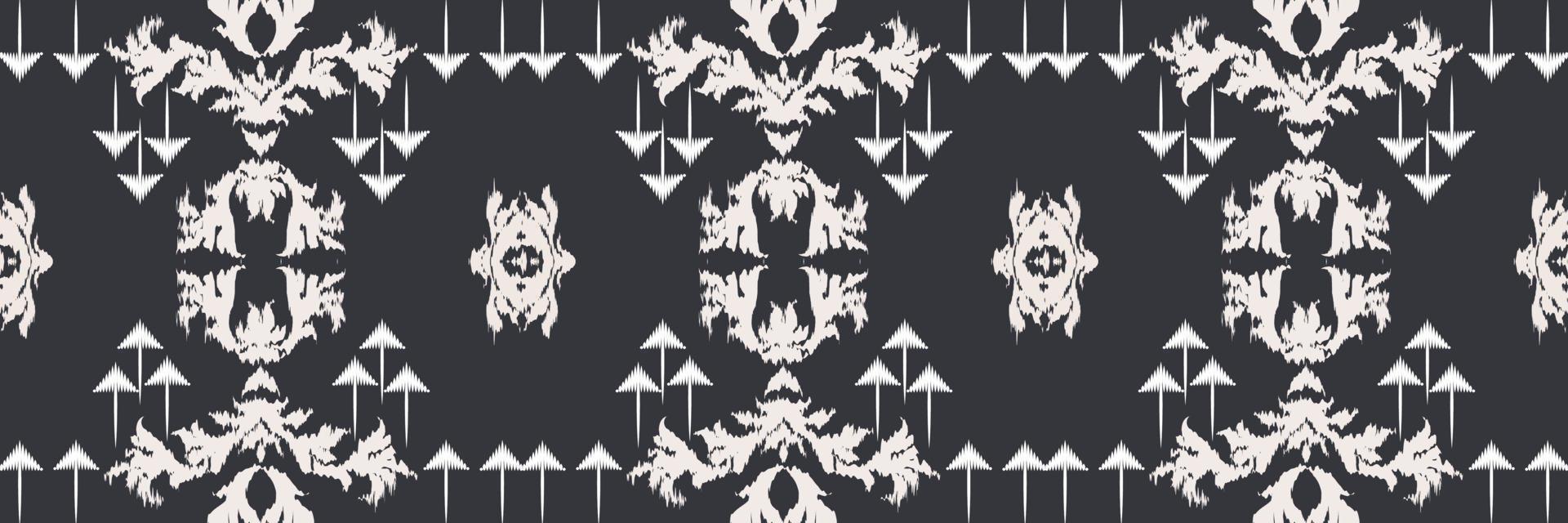 Ikat triangle batik textile seamless pattern digital vector design for Print saree Kurti Borneo Fabric border brush symbols swatches party wear