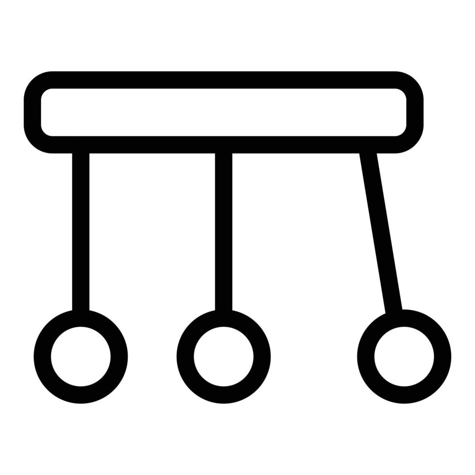 Newton pendulum icon, outline style vector