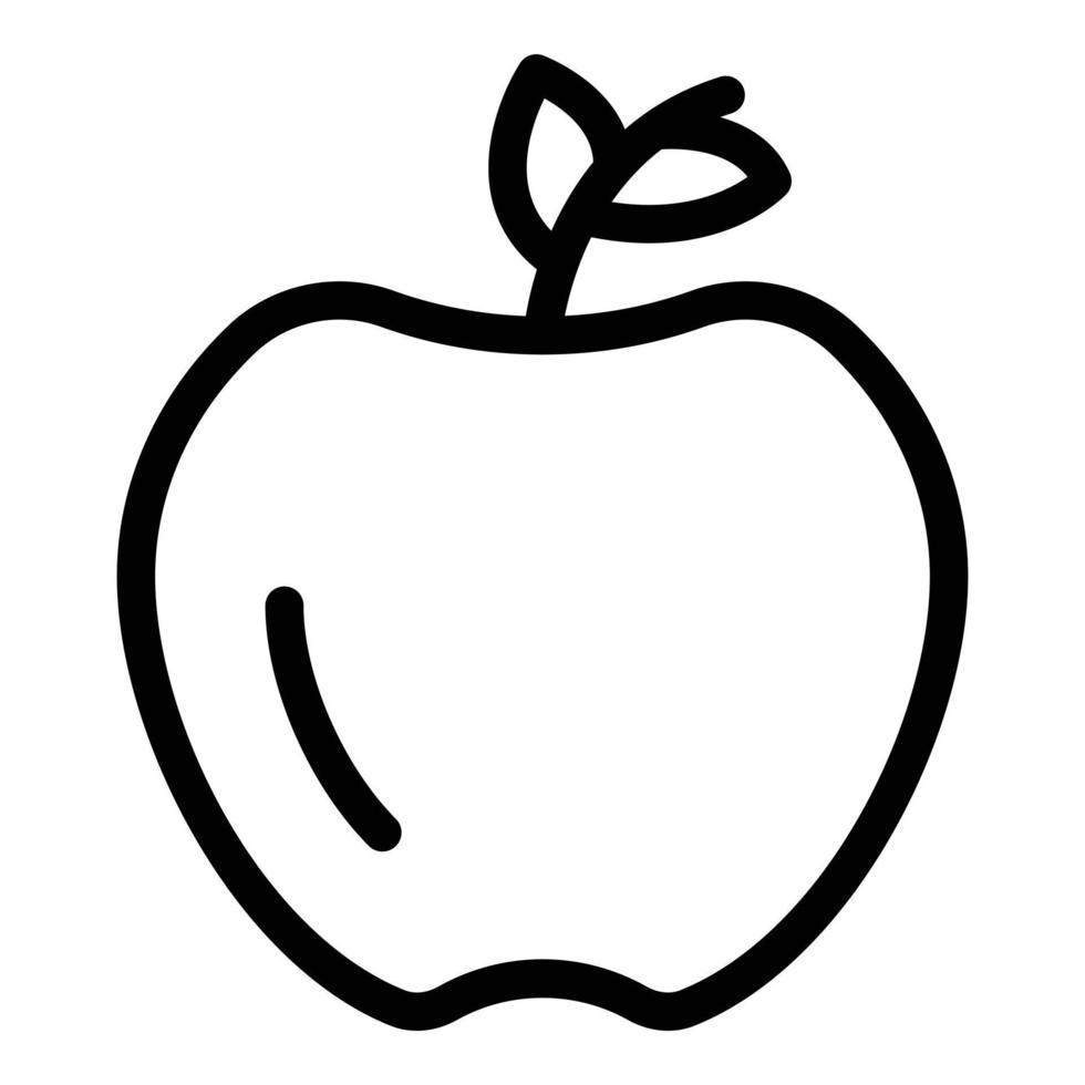 Gravity fresh apple icon, outline style vector