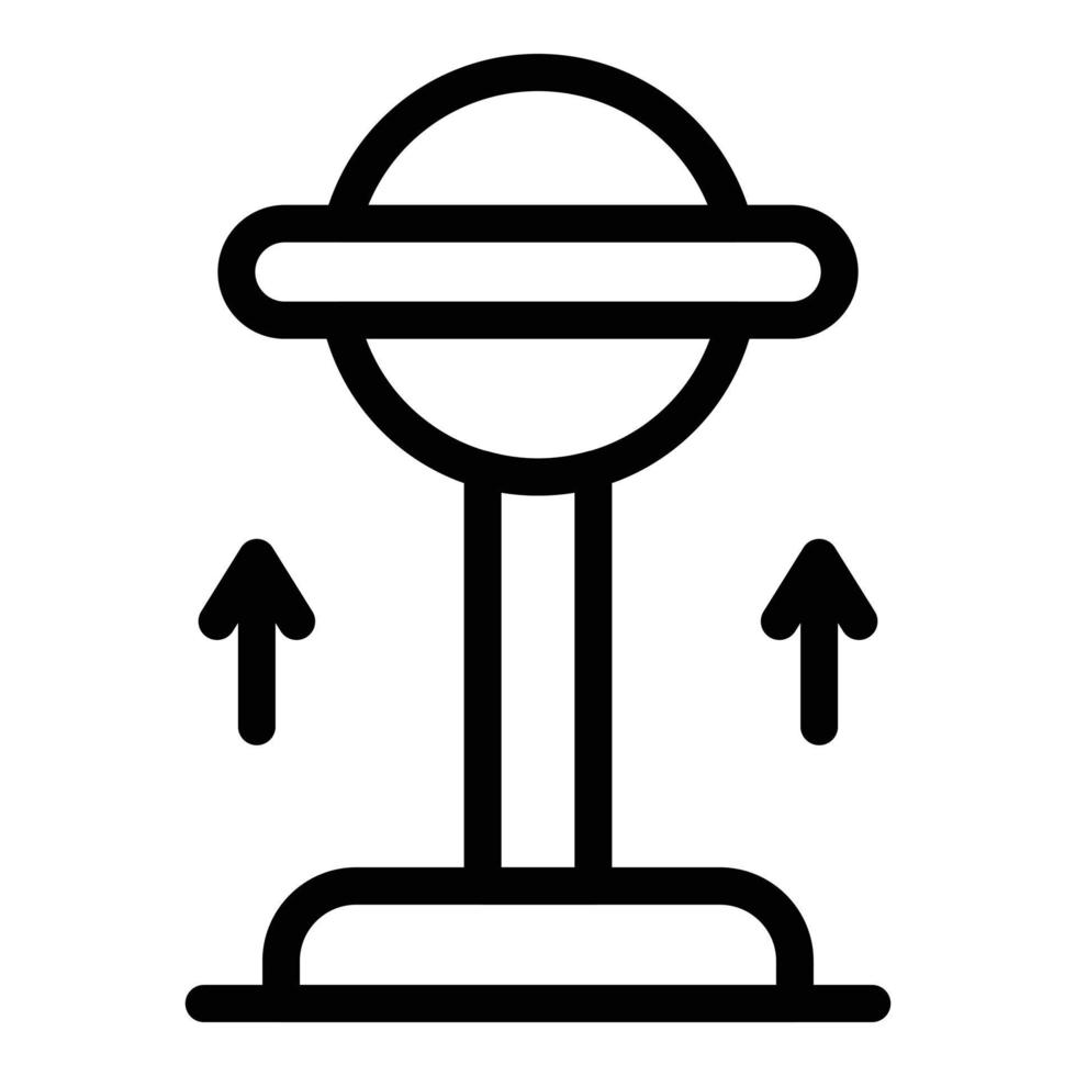 Pendulum tool icon, outline style vector