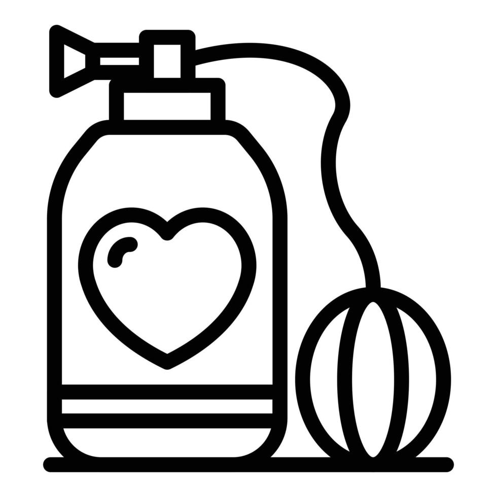 Love french perfume icon, outline style vector