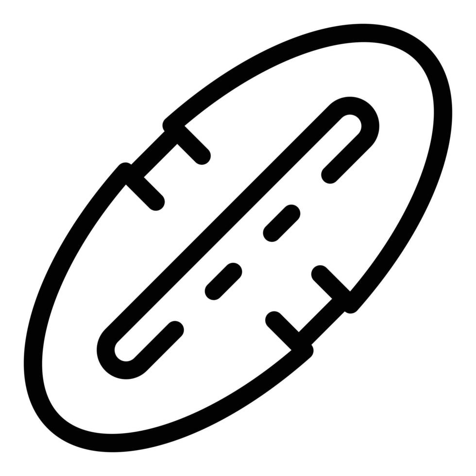 icono de píldora recetada, estilo de esquema vector