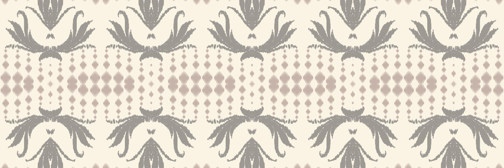 Ikkat or ikat flower batik textile seamless pattern digital vector design for Print saree Kurti Borneo Fabric border brush symbols swatches stylish