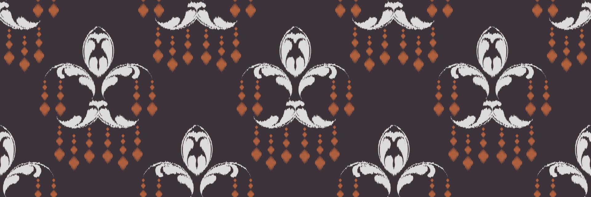 Ikat Damask Scandinavian embroidery, ikat seamless pattern tribal Aztec, Motif Vector Digital textile Asian Design ancient art for Prints Fabric saree Mughal Swaths texture Kurti Kurtis Kurtas