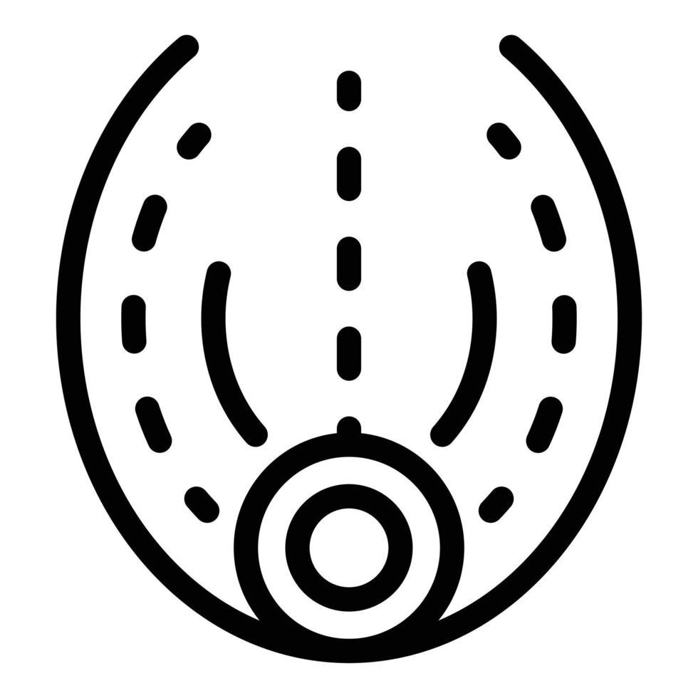 Falling gravity icon, outline style vector