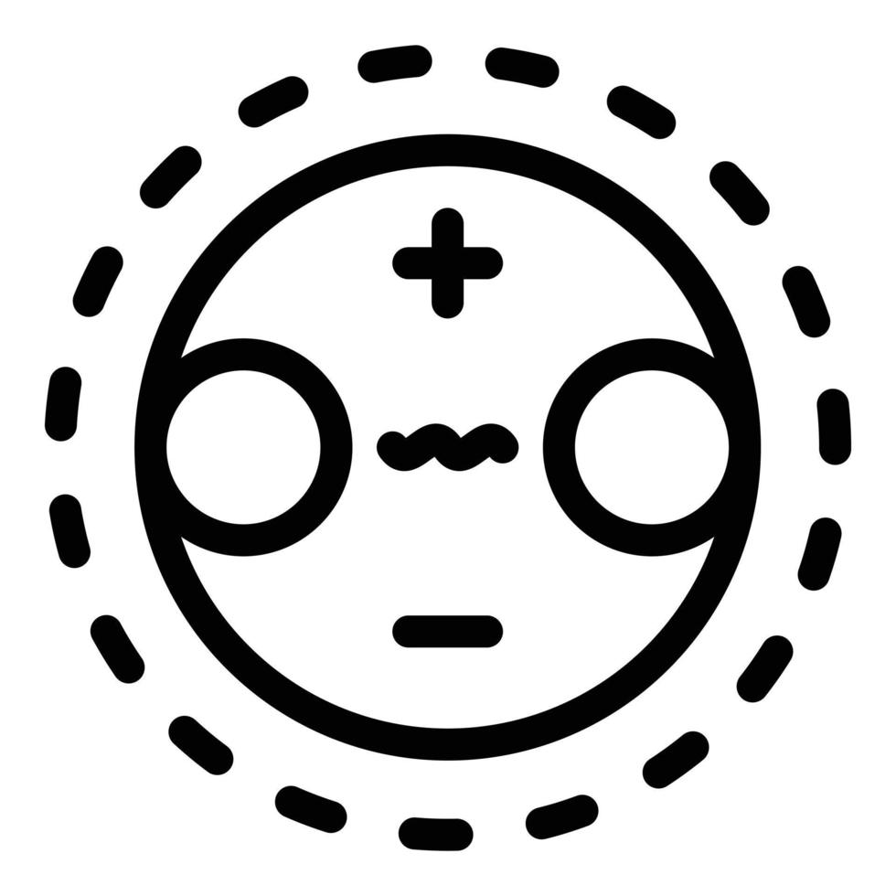Planet gravity icon, outline style vector