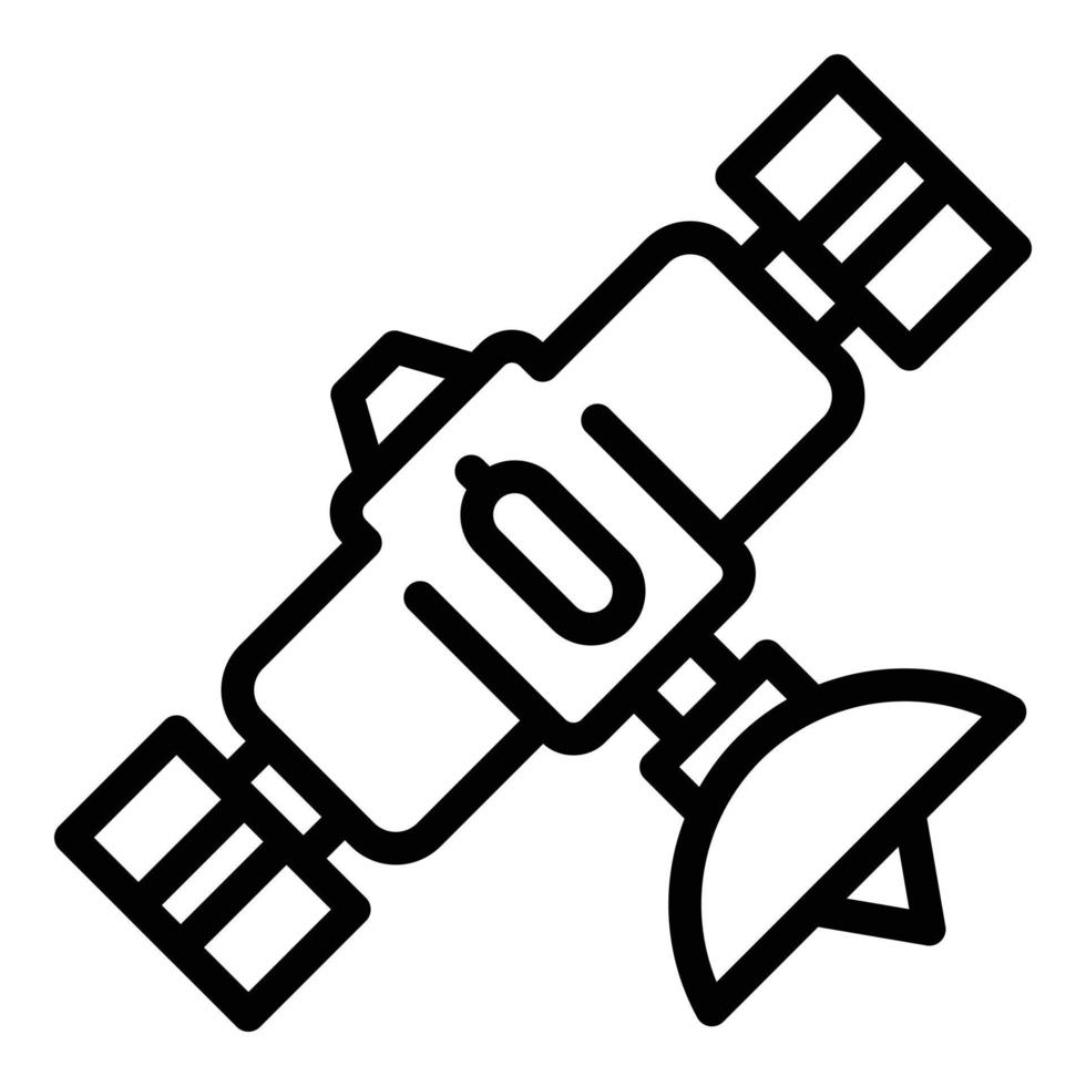Tracking satellite icon, outline style vector