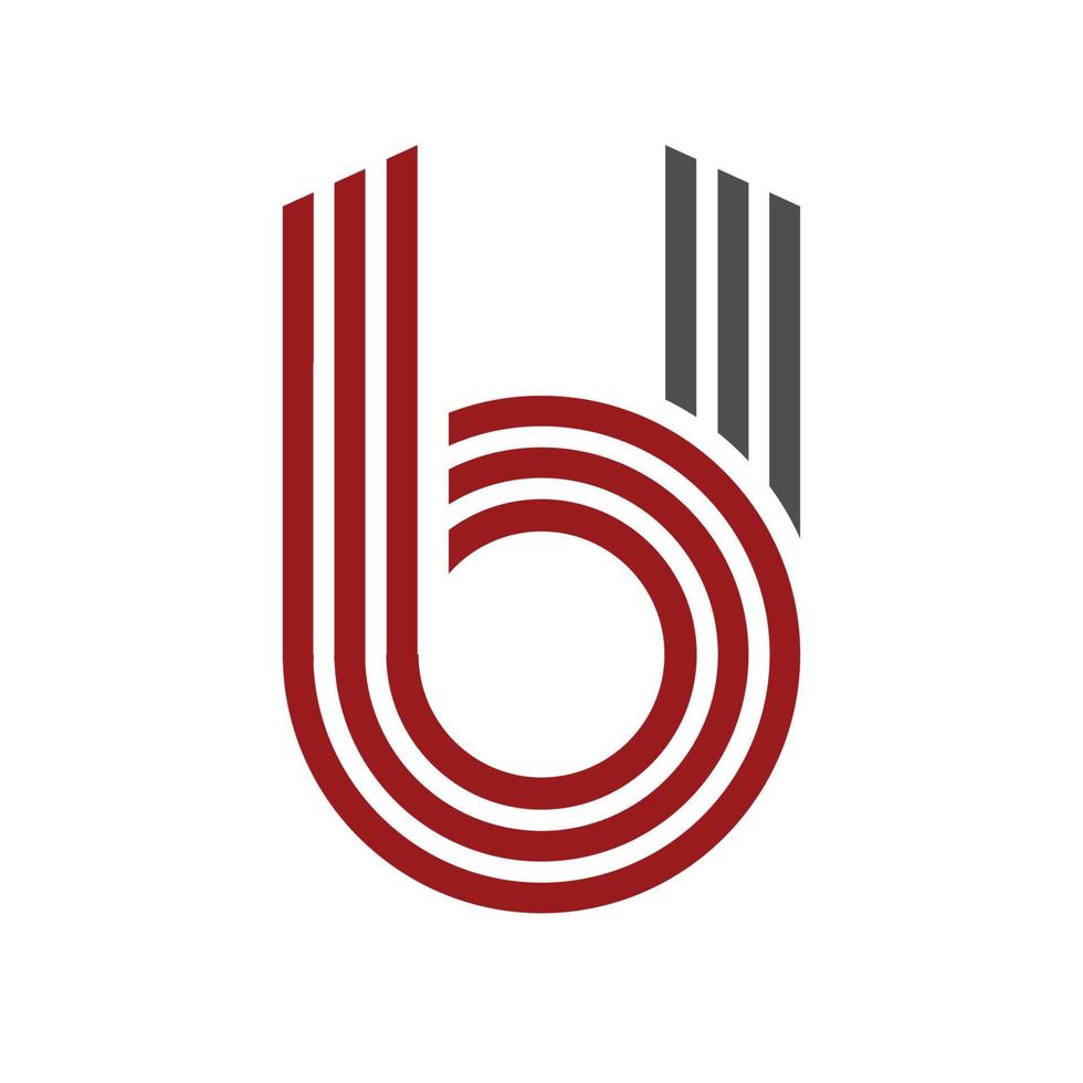 Black and Grey initial BD real estate logo vector