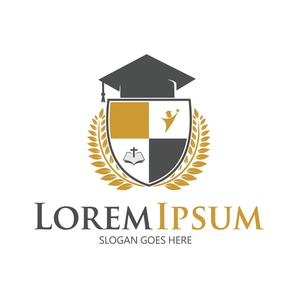 College Logo Design Template Vector Illustration University College 