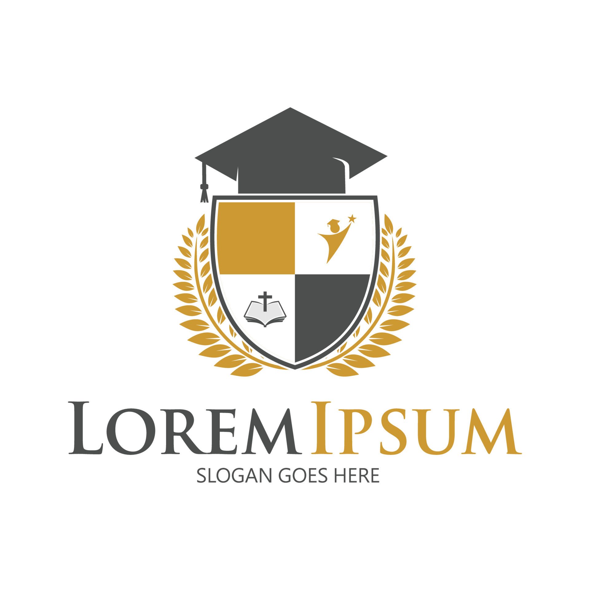 College Logo Design Template Vector Illustration University College 