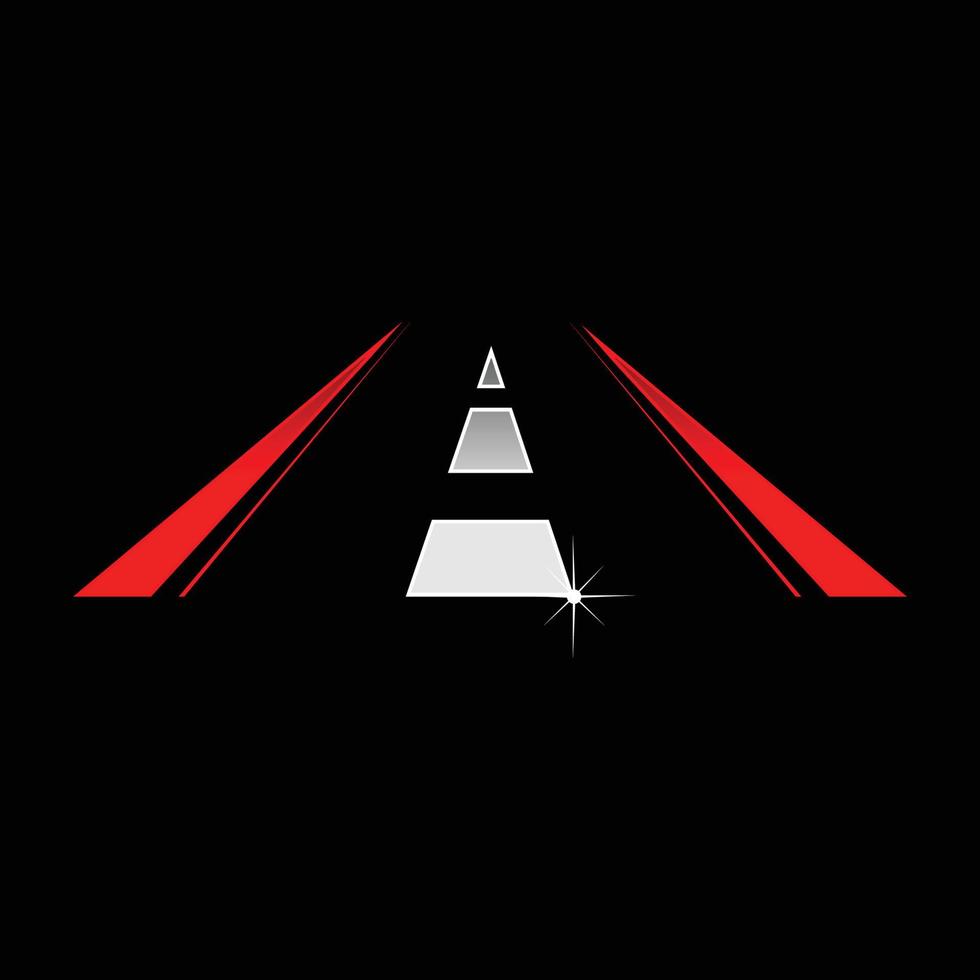plantilla de diseño de logotipo abstracto de señal de camino de ilustración vector