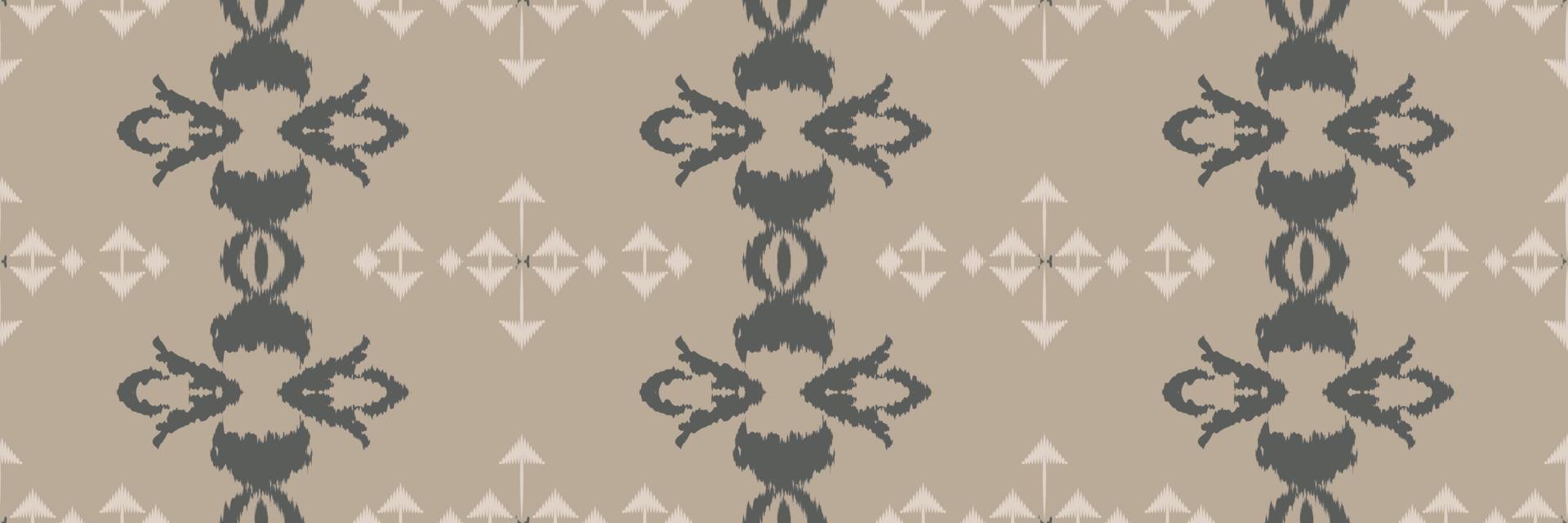 Batik Textile Ethnic ikat flower seamless pattern digital vector design for Print saree Kurti Borneo Fabric border brush symbols swatches stylish