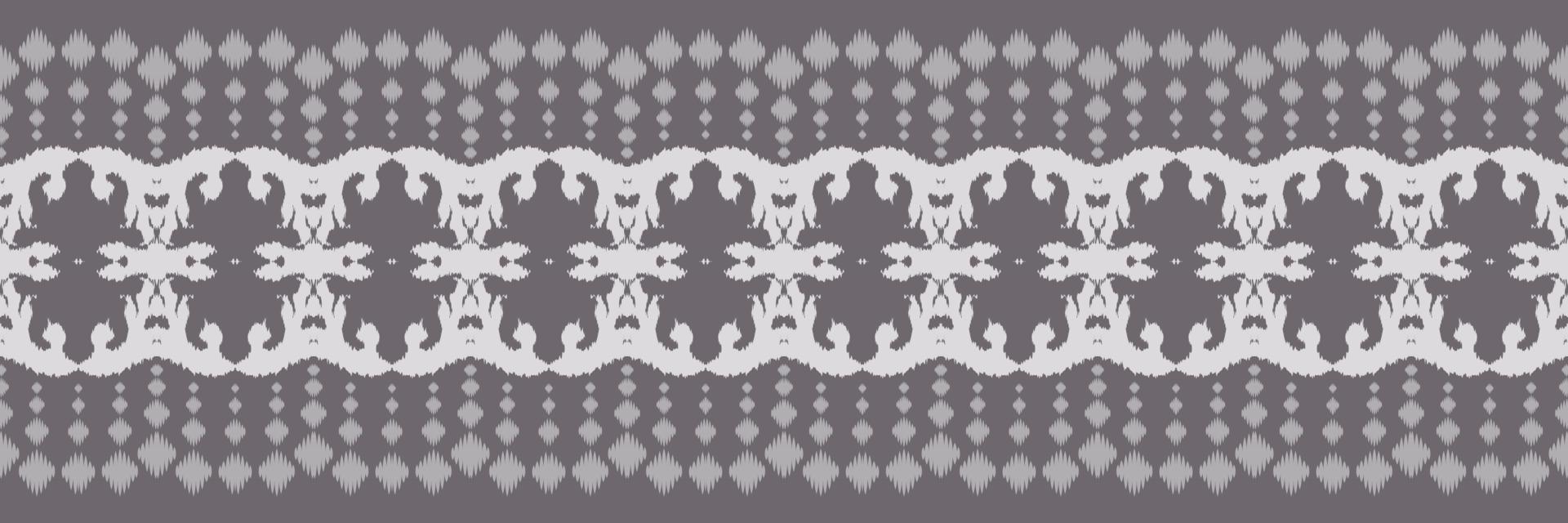 Ikat border tribal background Seamless Pattern. Ethnic Geometric Batik Ikkat Digital vector textile Design for Prints Fabric saree Mughal brush symbol Swaths texture Kurti Kurtis Kurtas