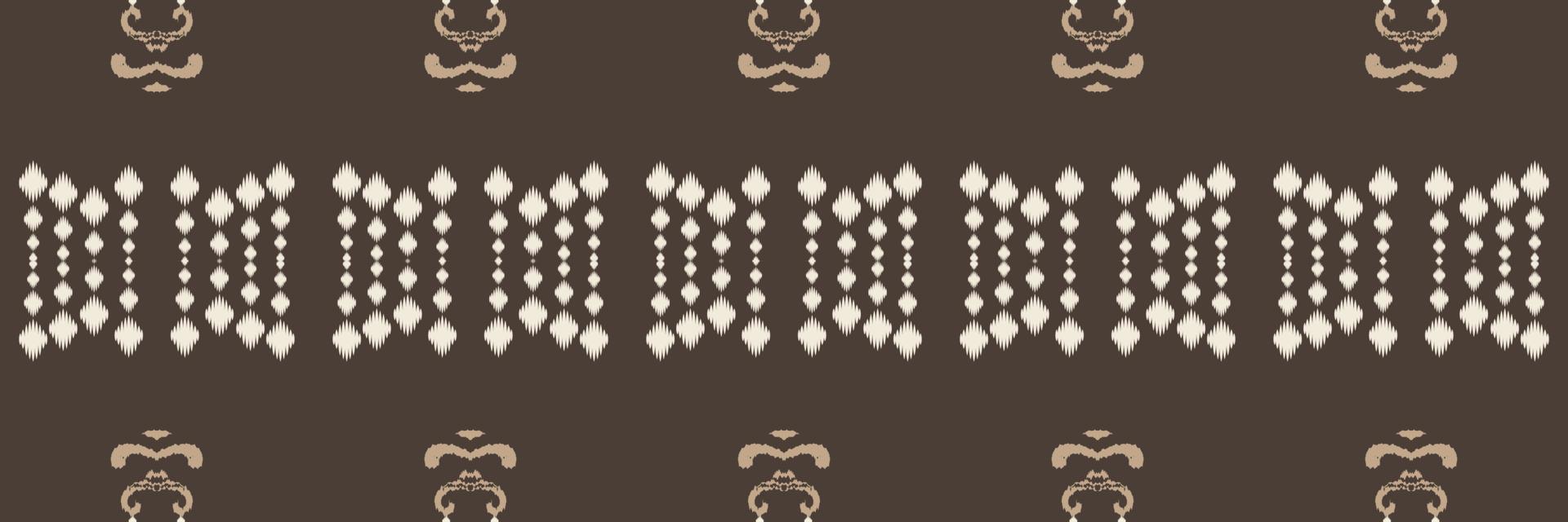 motivo textil batik ikat damasco patrón sin costuras diseño vectorial digital para imprimir saree kurti borneo borde de tela símbolos de pincel muestras elegantes vector