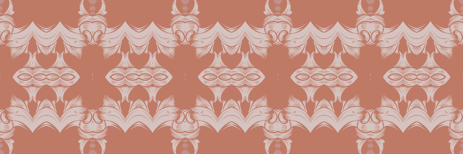 Ikat border tribal abstract Seamless Pattern. Ethnic Geometric Batik Ikkat Digital vector textile Design for Prints Fabric saree Mughal brush symbol Swaths texture Kurti Kurtis Kurtas