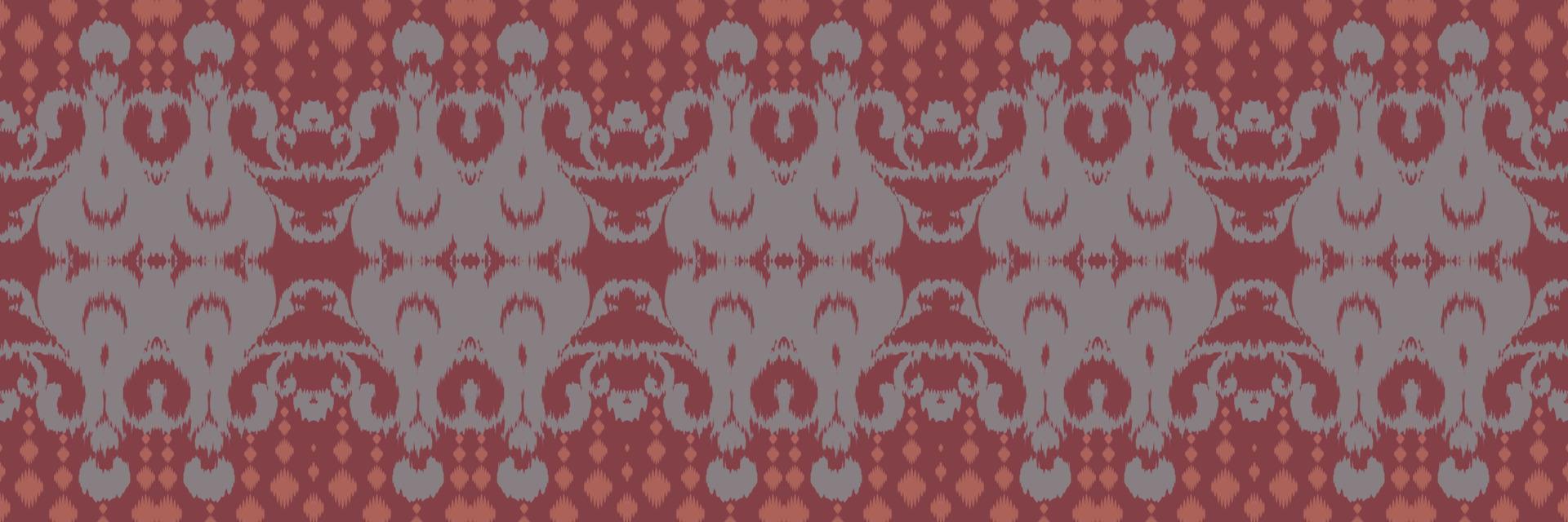 étnico ikat floral batik textil patrón sin costuras diseño vectorial digital para imprimir saree kurti borneo borde de tela símbolos de pincel muestras ropa de fiesta vector