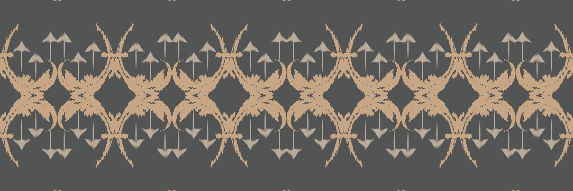 Batik Textile Ethnic ikat flower seamless pattern digital vector design for Print saree Kurti Borneo Fabric border brush symbols swatches designer