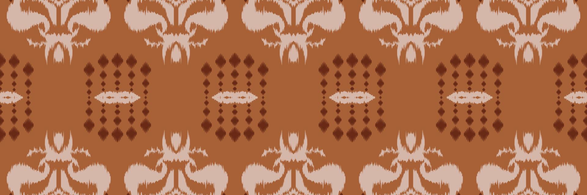 Ikat flowers batik textile seamless pattern digital vector design for Print saree Kurti Borneo Fabric border brush symbols swatches cotton