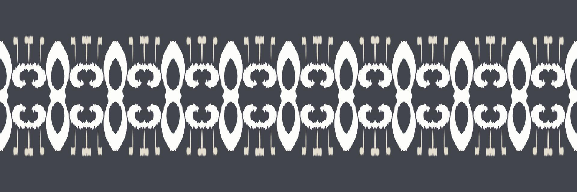 Ikat border tribal art Seamless Pattern. Ethnic Geometric Ikkat Batik Digital vector textile Design for Prints Fabric saree Mughal brush symbol Swaths texture Kurti Kurtis Kurtas
