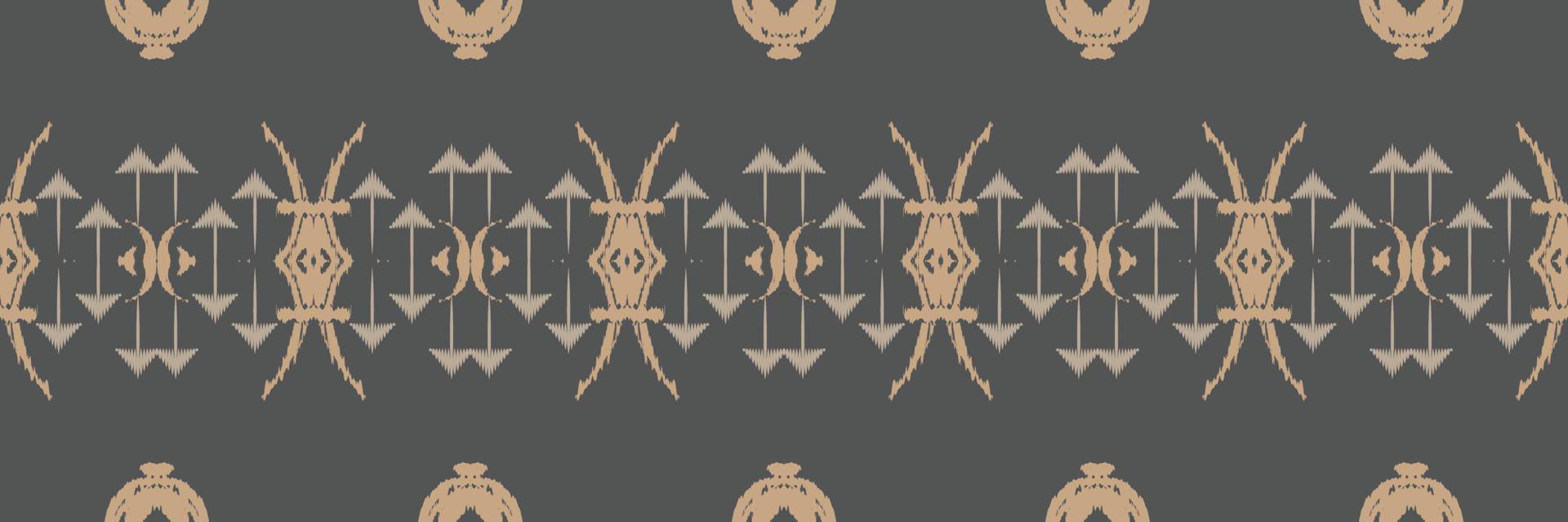 Batik Textile ikat flowers seamless pattern digital vector design for Print saree Kurti Borneo Fabric border brush symbols swatches cotton