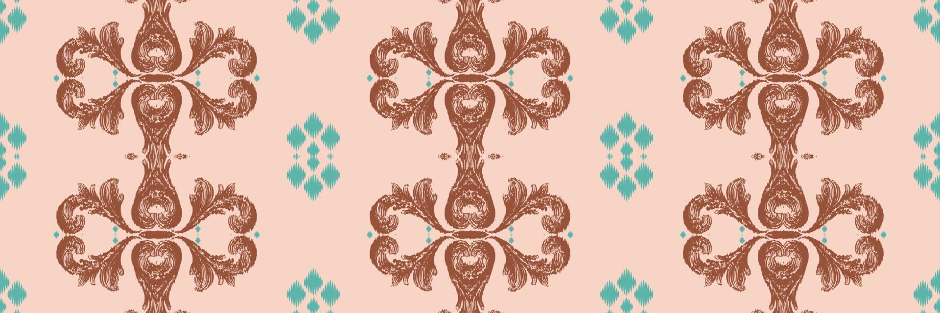 Batik Textile Ethnic ikat texture seamless pattern digital vector design for Print saree Kurti Borneo Fabric border brush symbols swatches designer