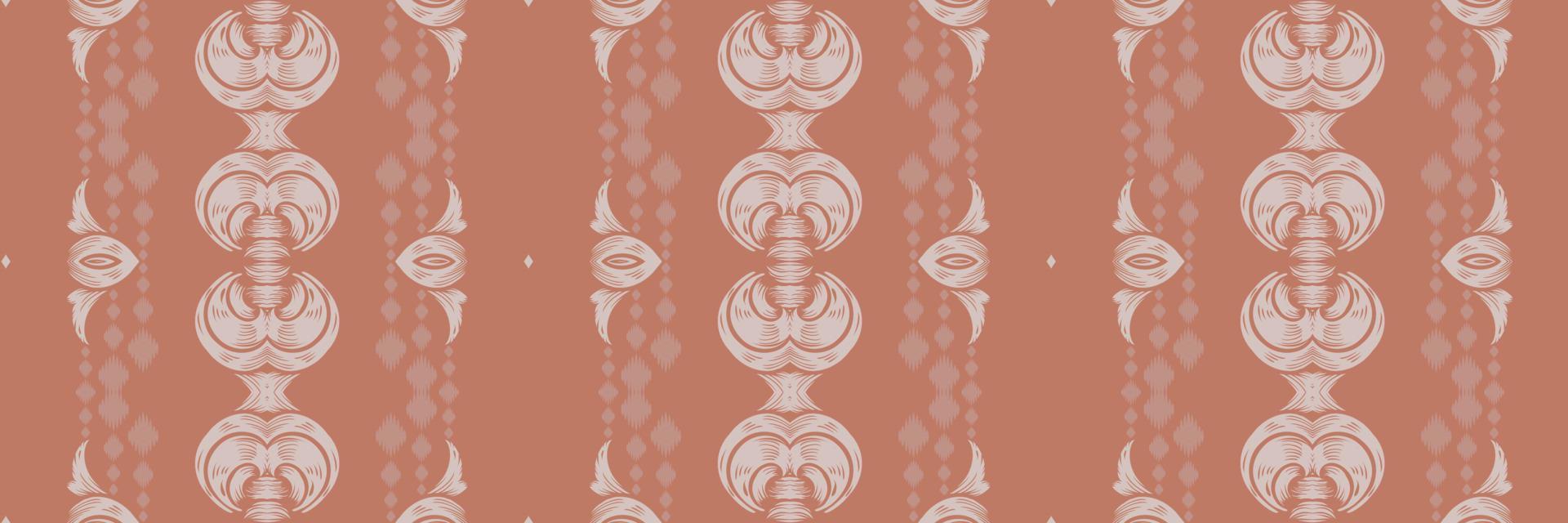 Batik Textile Ikkat or ikat stripe seamless pattern digital vector design for Print saree Kurti Borneo Fabric border brush symbols swatches party wear