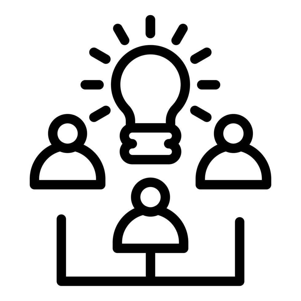 Group business training icon, outline style vector