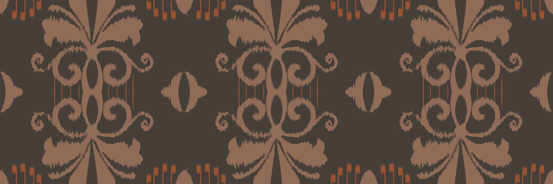 Ikat floral batik textile seamless pattern digital vector design for Print saree Kurti Borneo Fabric border brush symbols swatches stylish