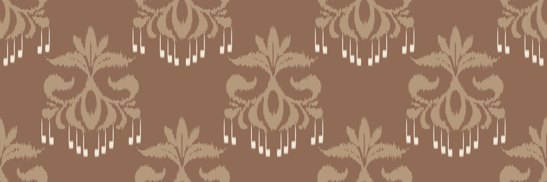 ikat damasco bordado escandinavo, ikat tribal africano sin costuras, estilo antiguo textil digital diseño asiático arte antiguo para estampados tela saree mughal franjas textura kurti kurtis kurtas vector