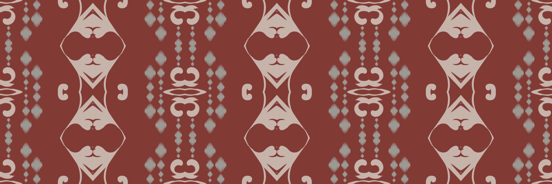 Batik Textile Ikkat or ikat flower seamless pattern digital vector design for Print saree Kurti Borneo Fabric border brush symbols swatches stylish