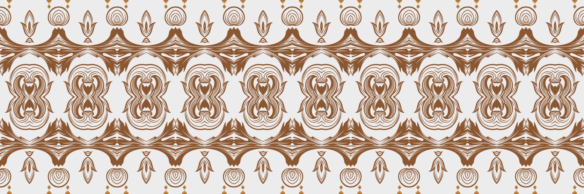 motivo textil batik ikat diseño de vector digital de patrones sin fisuras para imprimir saree kurti borneo borde de tela símbolos de pincel muestras con estilo