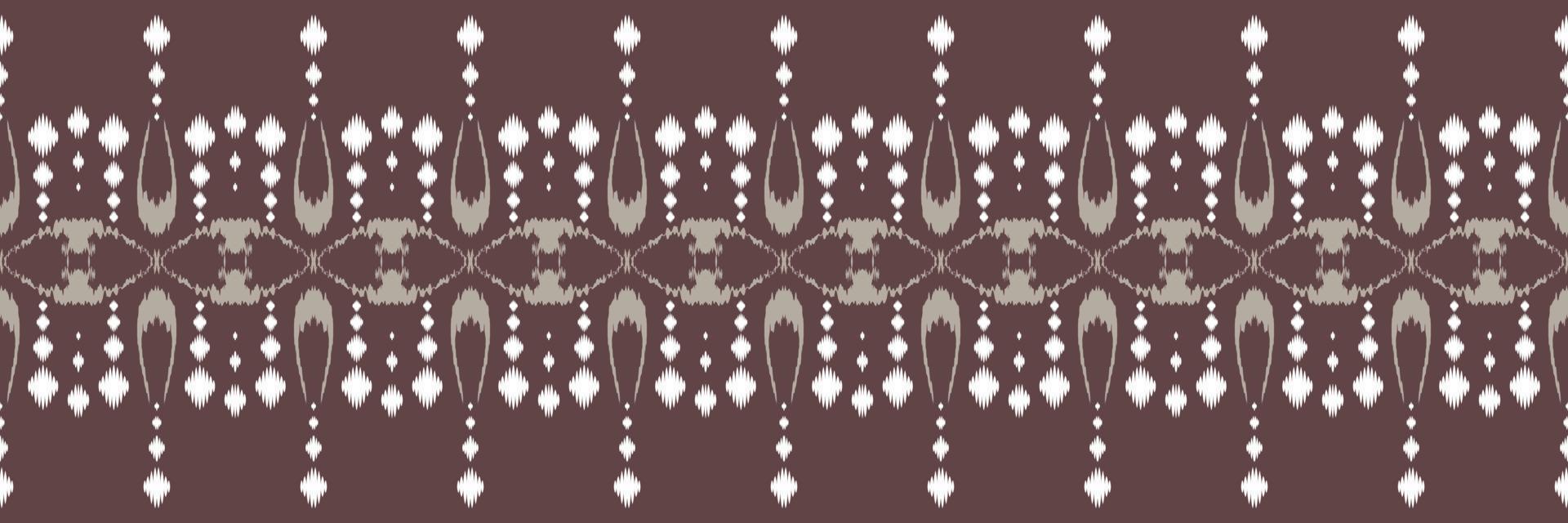 Ikat border tribal cross Seamless Pattern. Ethnic Geometric Ikkat Batik Digital vector textile Design for Prints Fabric saree Mughal brush symbol Swaths texture Kurti Kurtis Kurtas