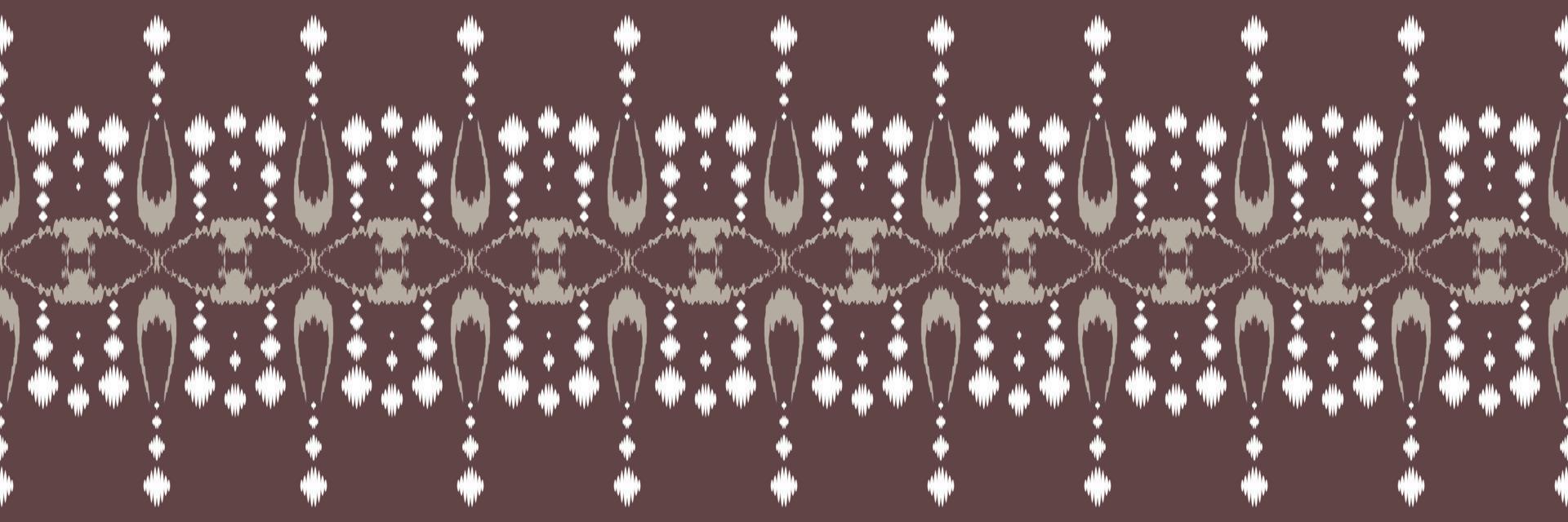 Ikat border tribal cross Seamless Pattern. Ethnic Geometric Ikkat Batik Digital vector textile Design for Prints Fabric saree Mughal brush symbol Swaths texture Kurti Kurtis Kurtas