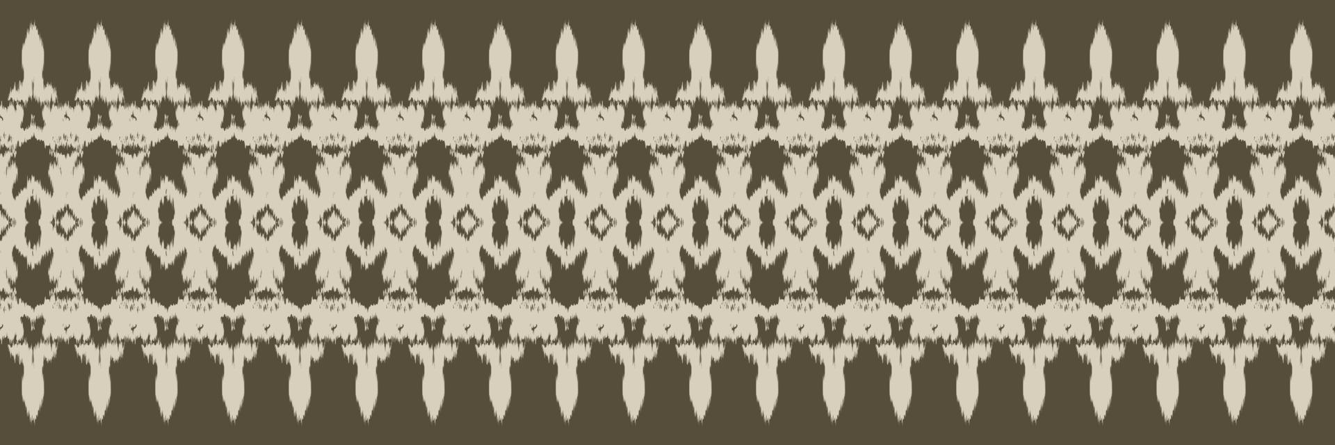 Batik Textile Ikkat or ikat frame seamless pattern digital vector design for Print saree Kurti Borneo Fabric border brush symbols swatches designer