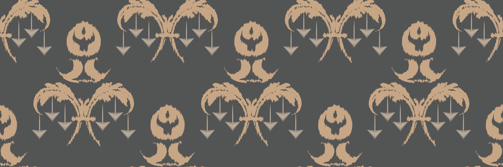 Ikat Damask Scandinavian embroidery, ikat seamless tribal color, Fashion pattern Digital textile Asian Design ancient art for Prints Fabric saree Mughal Swaths texture Kurti Kurtis Kurtas vector