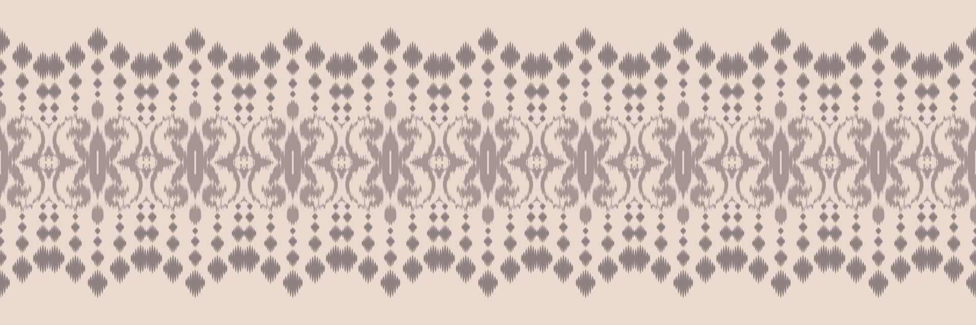 Ikat border tribal abstract Seamless Pattern. Ethnic Geometric Ikkat Batik Digital vector textile Design for Prints Fabric saree Mughal brush symbol Swaths texture Kurti Kurtis Kurtas