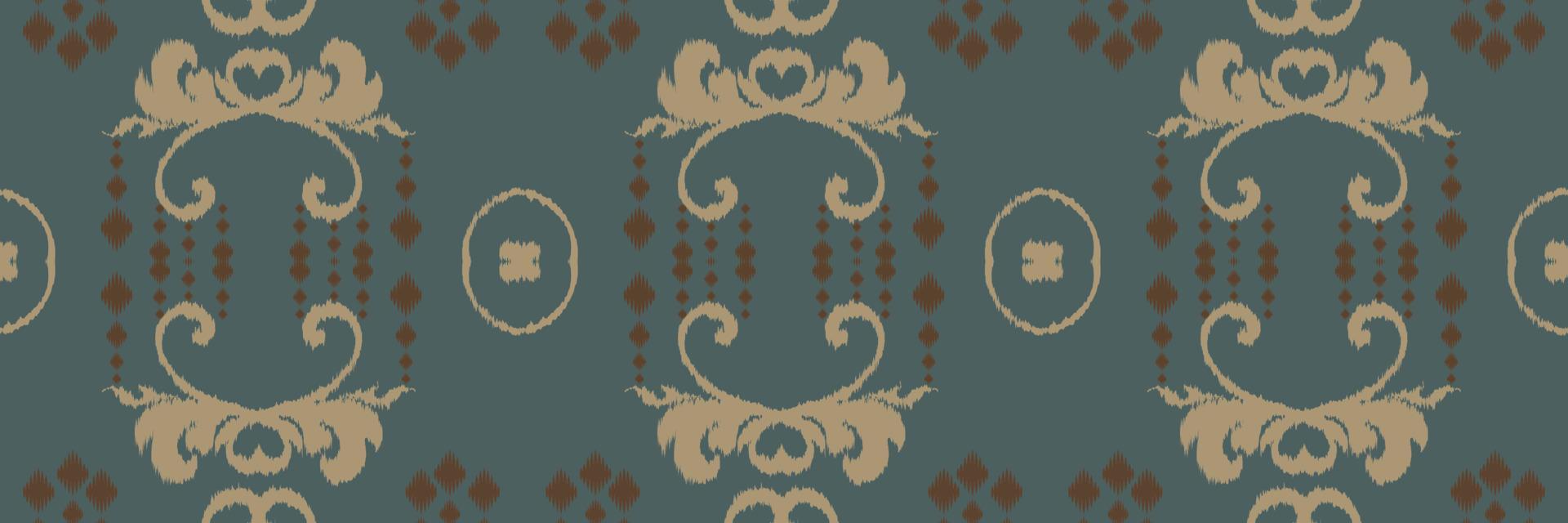 motivo ikat fondo batik textil patrón sin costuras diseño vectorial digital para imprimir sari kurti borde de tela símbolos de pincel muestras diseñador vector