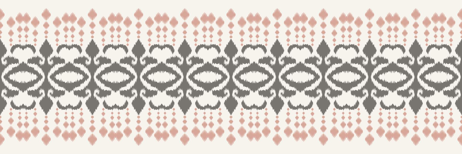 Ikat border tribal background Seamless Pattern. Ethnic Geometric Batik Ikkat Digital vector textile Design for Prints Fabric saree Mughal brush symbol Swaths texture Kurti Kurtis Kurtas