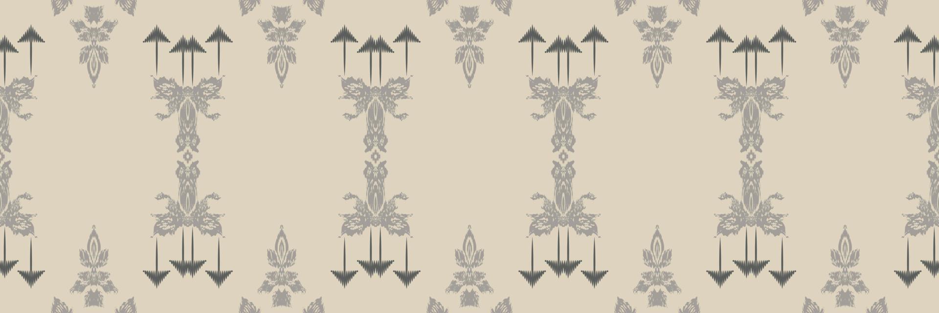 ikat textura batik textil patrón sin costuras diseño vectorial digital para imprimir saree kurti borneo borde de tela símbolos de pincel muestras con estilo vector