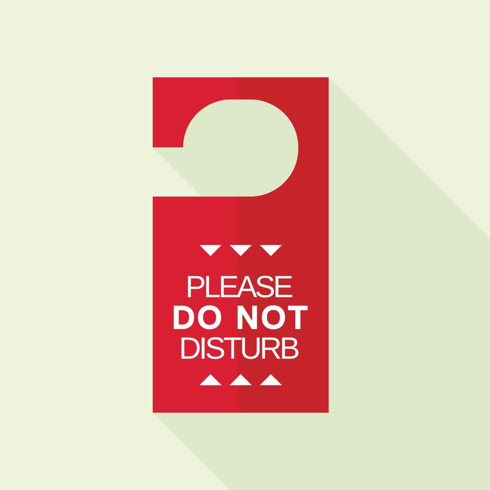 Red door tag icon, flat style vector