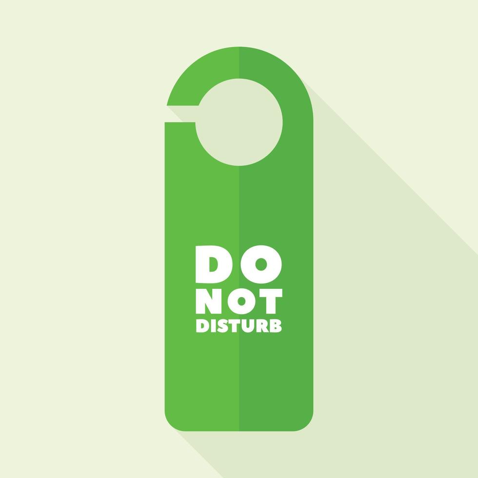 Do not disturb hotel tag icon, flat style vector