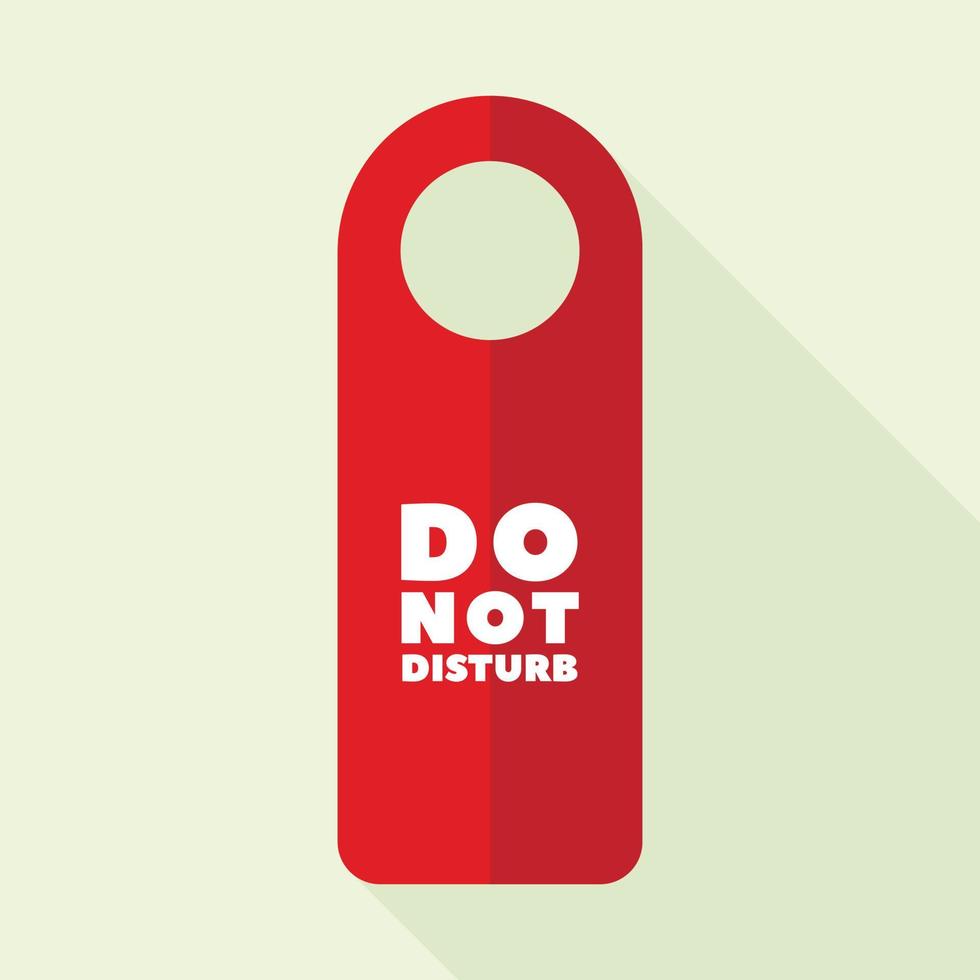 Red color do not disturb icon, flat style vector