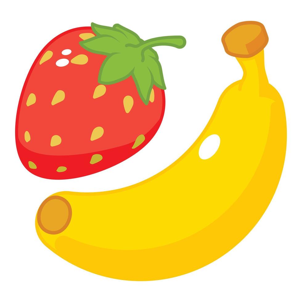 Fruit dessert icon, isometric style vector