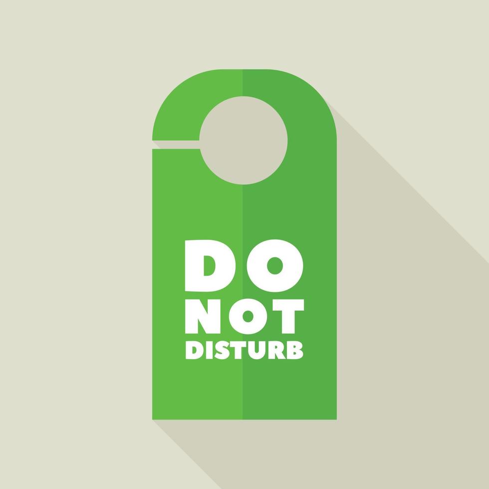 Do not disturb hanger icon, flat style vector