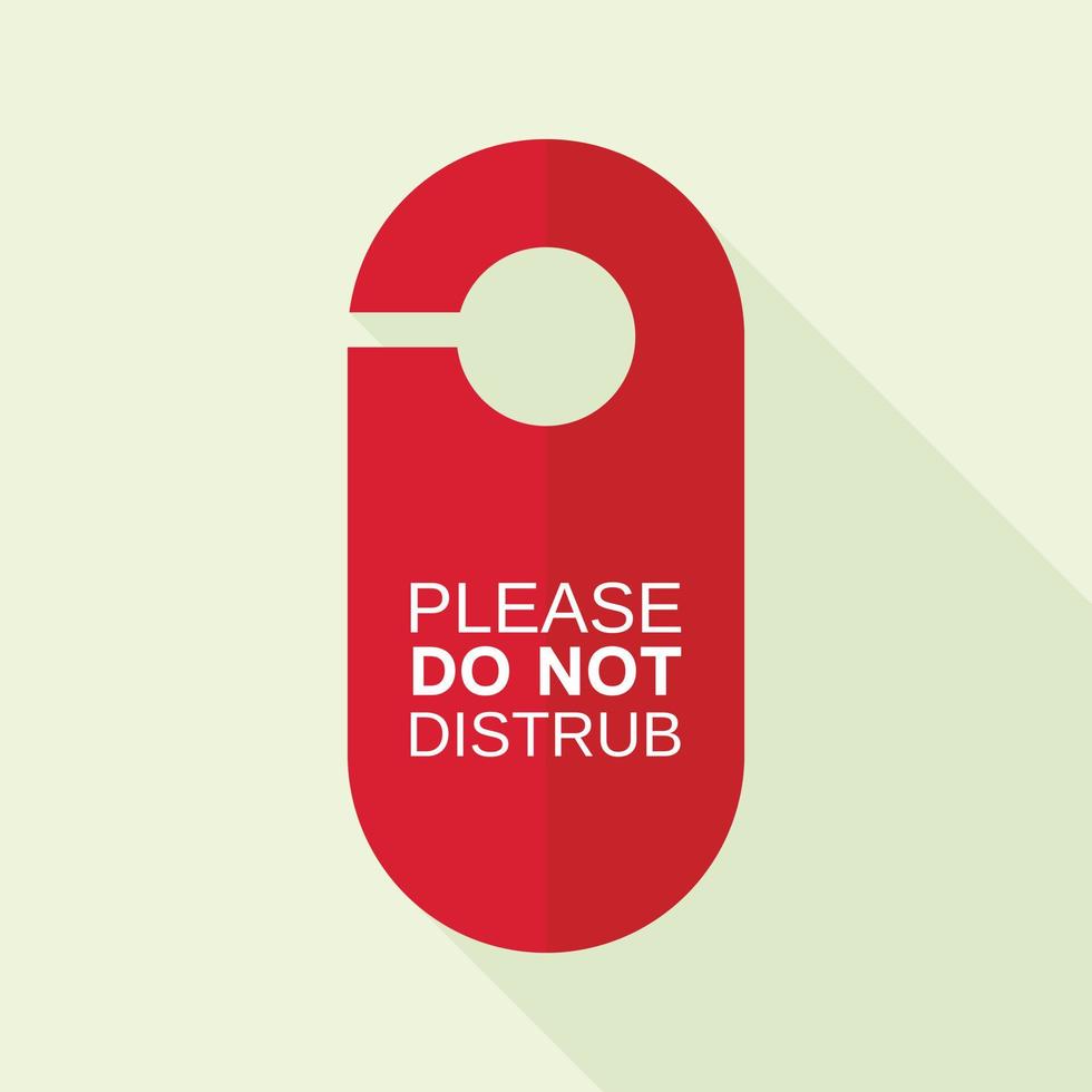 Door tag label icon, flat style vector