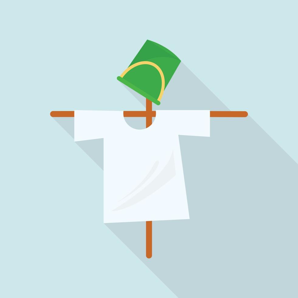 Scarecrow icon, flat style vector