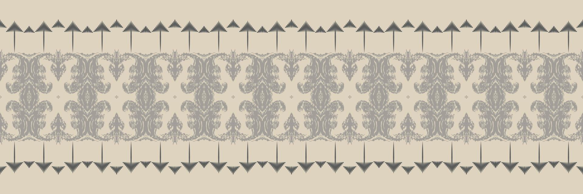 Ikat border tribal Africa Seamless Pattern. Ethnic Geometric Ikkat Batik Digital vector textile Design for Prints Fabric saree Mughal brush symbol Swaths texture Kurti Kurtis Kurtas